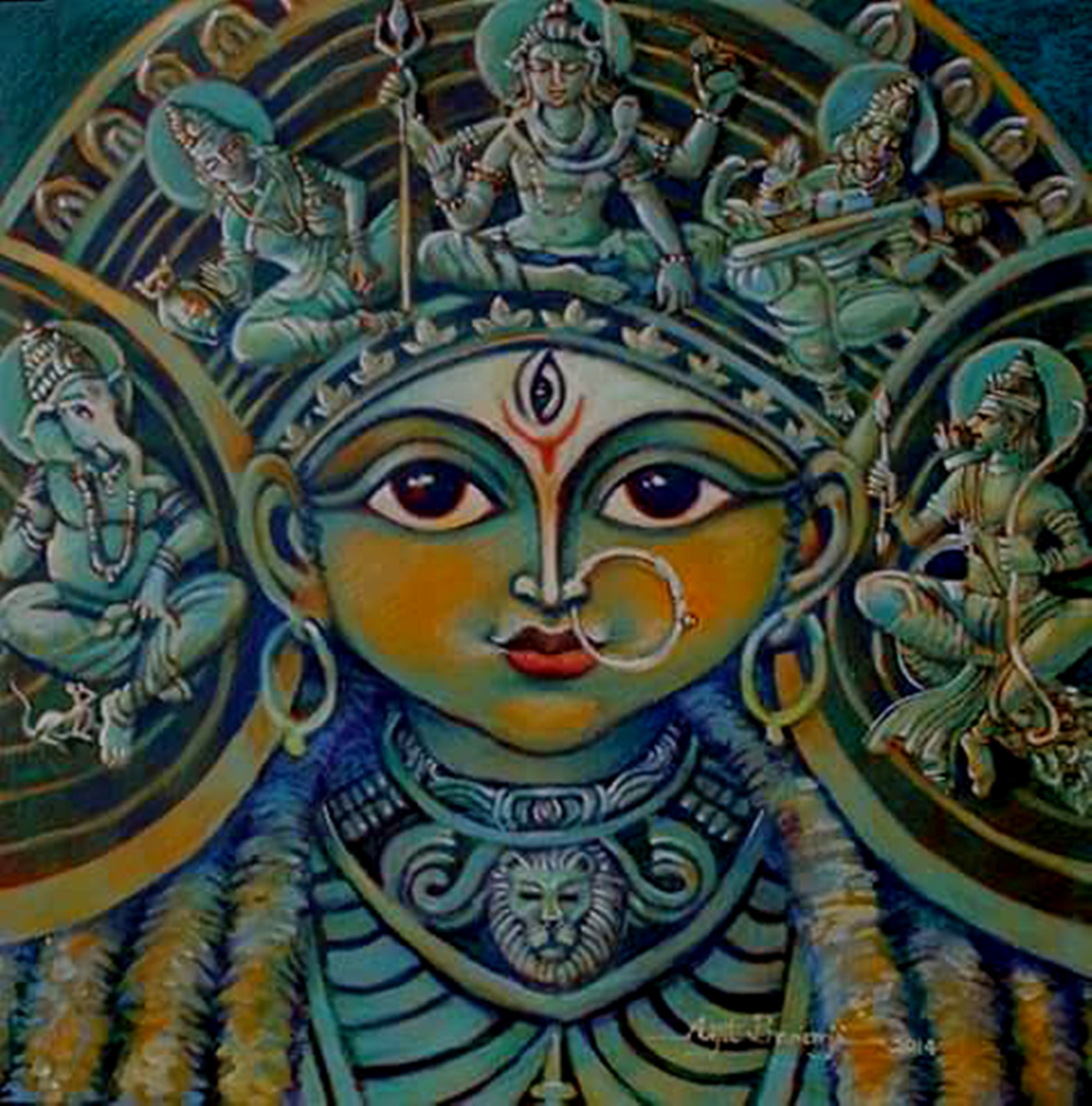 Maa Durga - Indian Art paintings